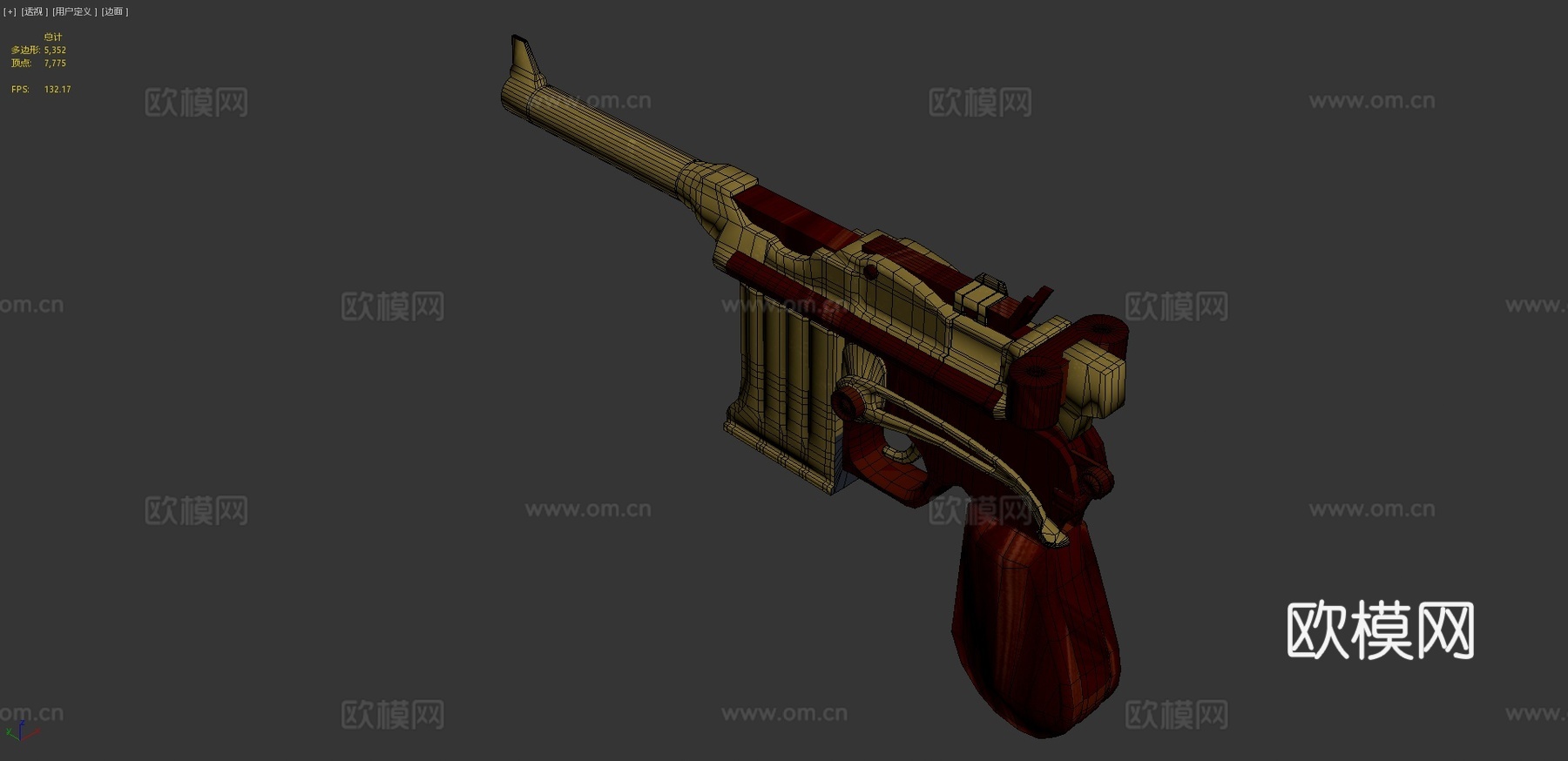 生化奇兵无限手枪3d模型