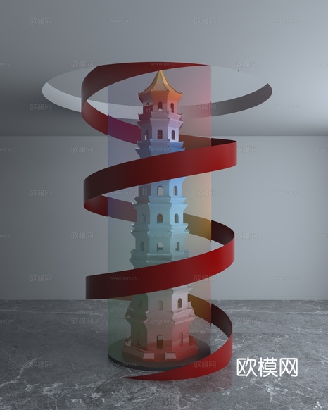 现代柱子3d模型下载