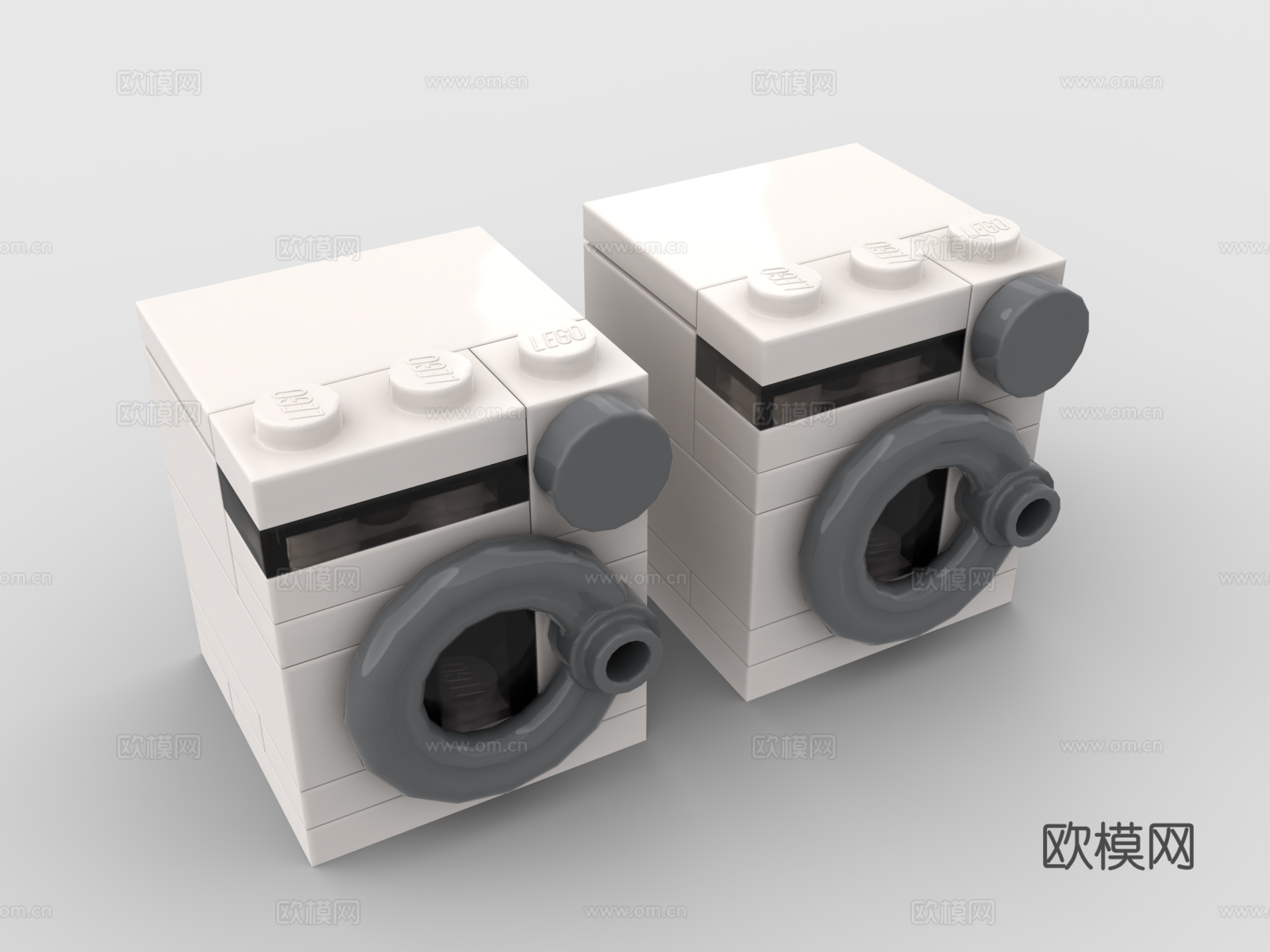 乐高 LEGO 玩具 积木 滚筒洗衣机 家电3d模型