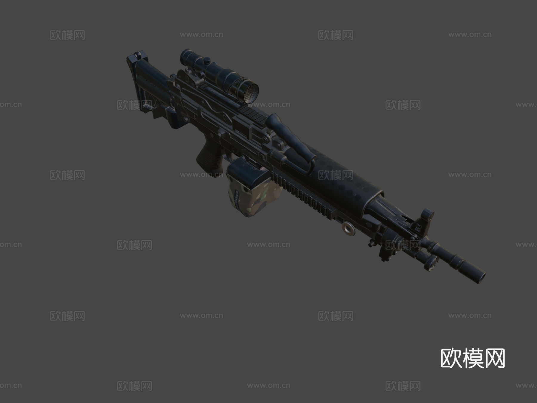 M249机枪3d模型