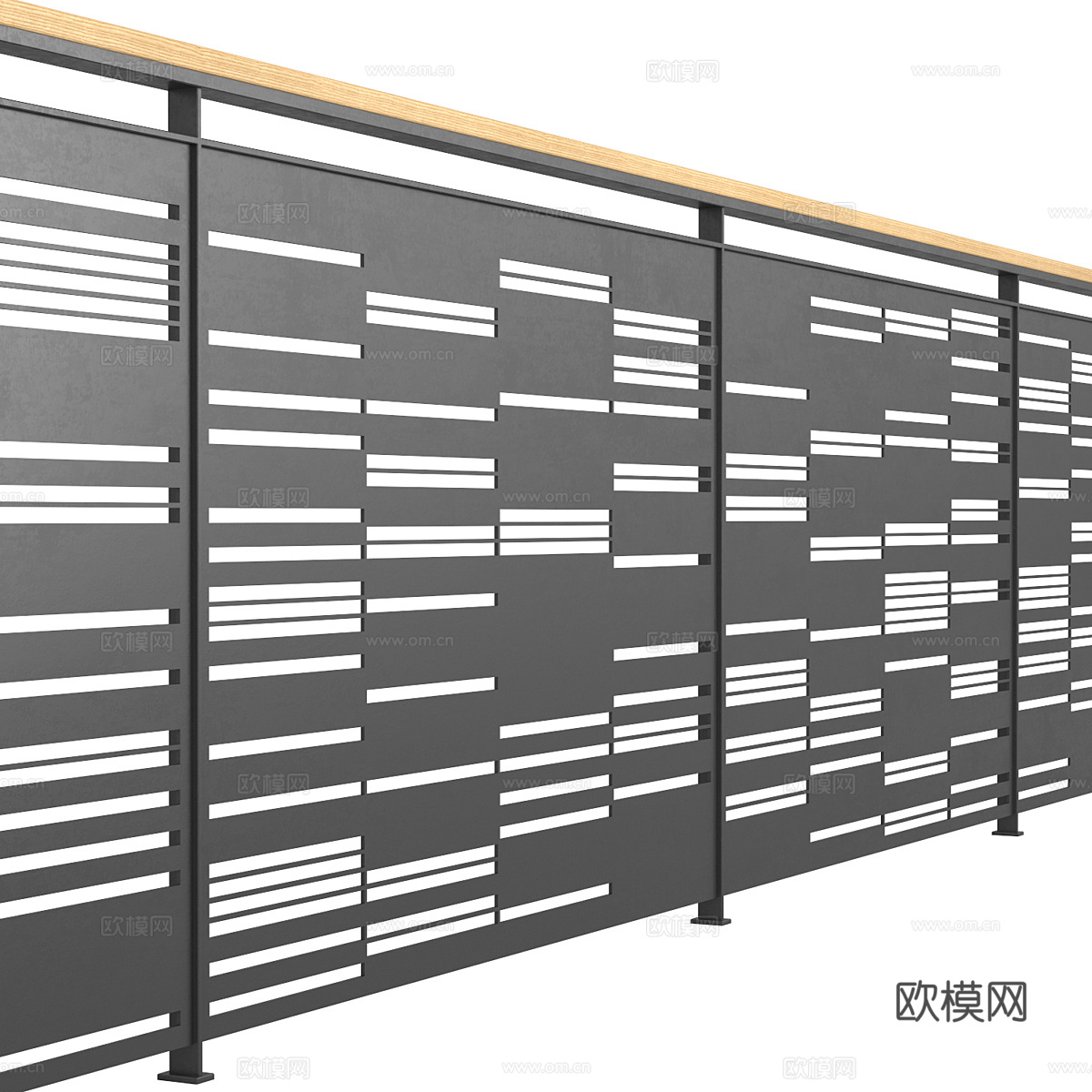 现代金属栏杆 围栏3d模型