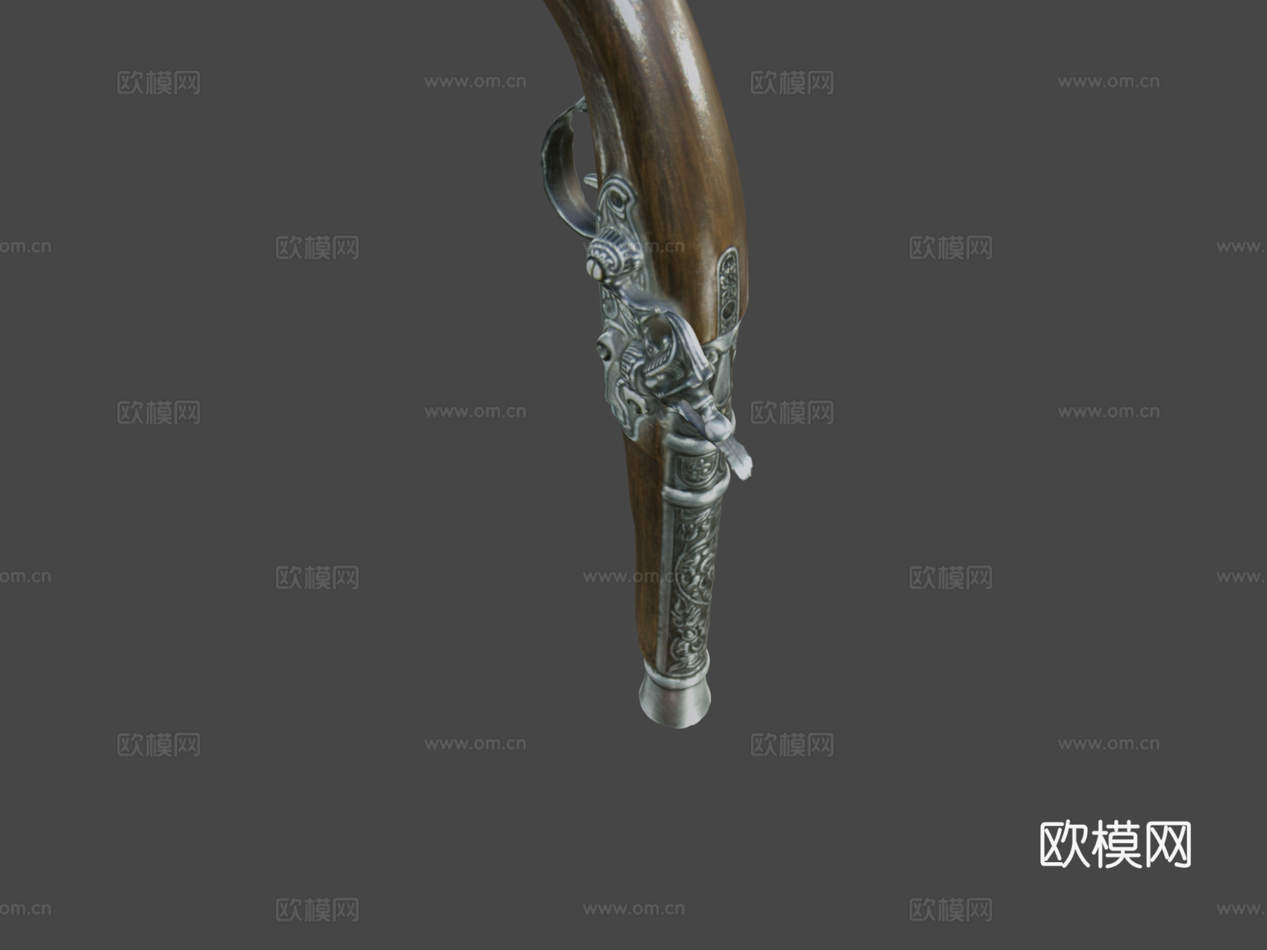 燧发手枪3d模型