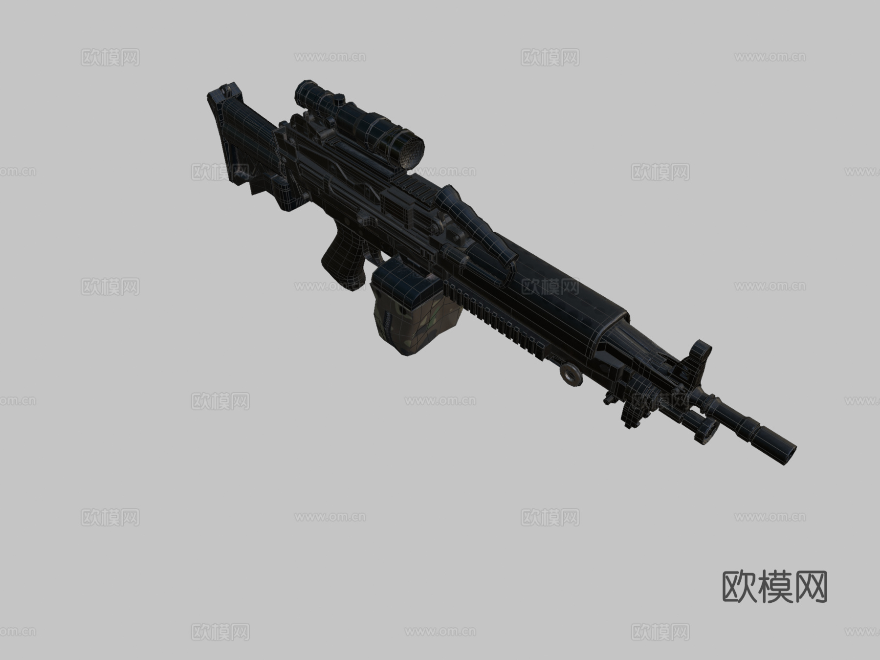 M249机枪3d模型
