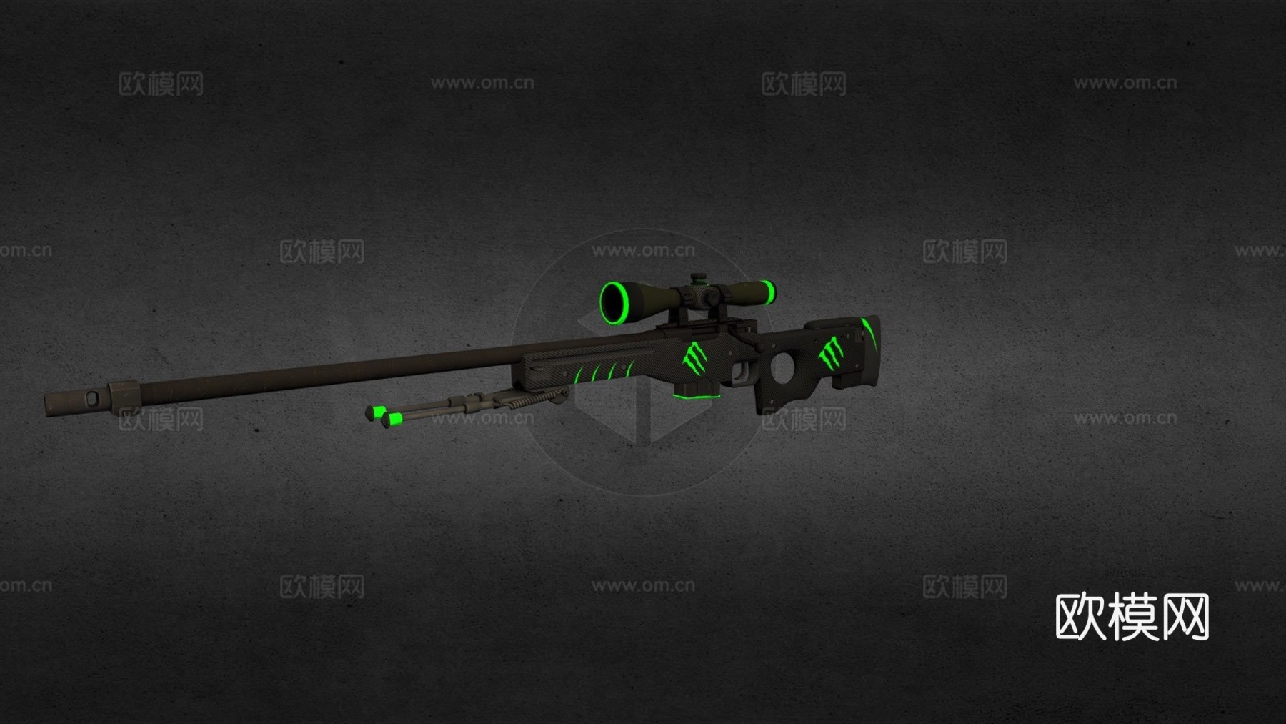 AWP-绿怪杀戮3d模型