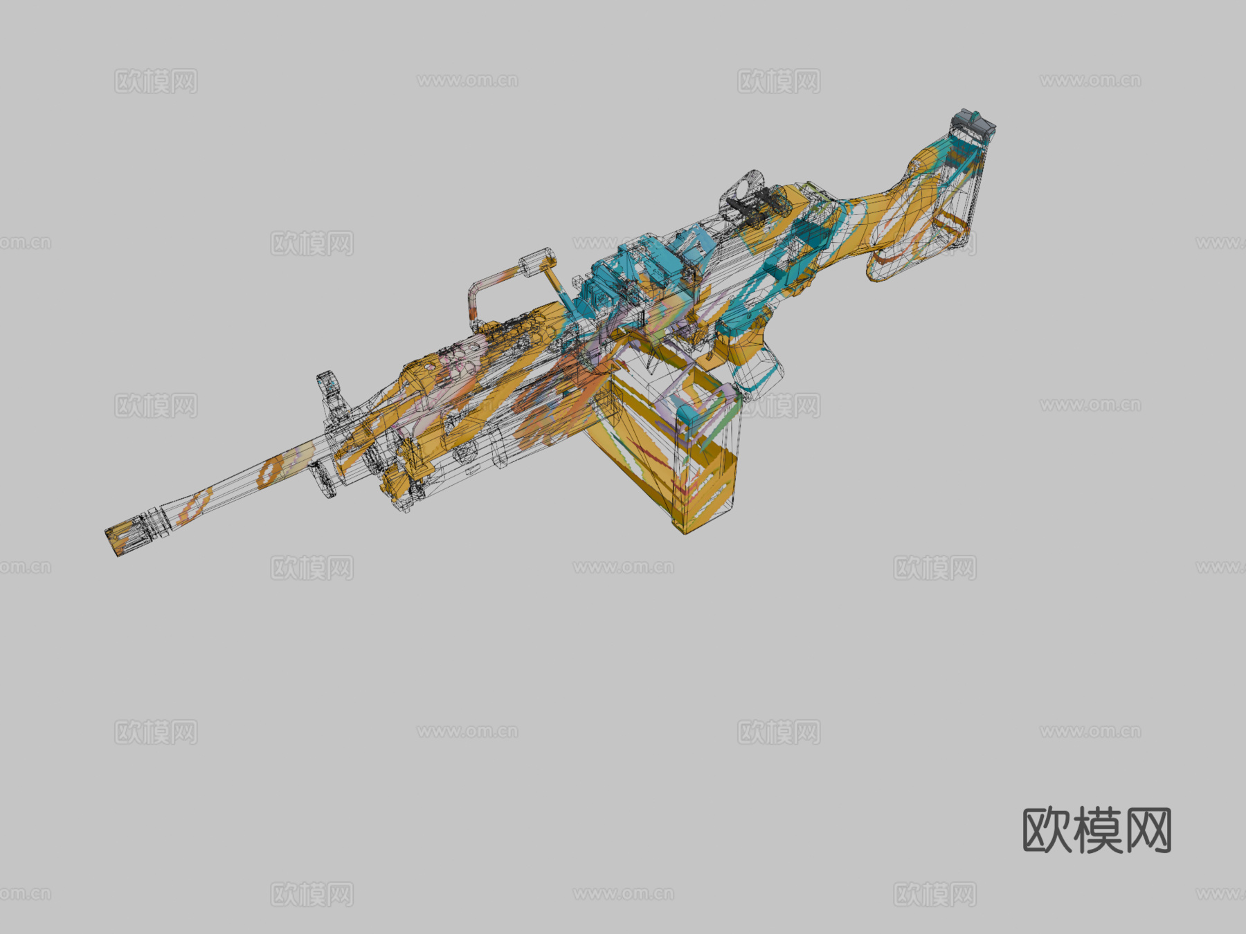 M249彩色版3d模型