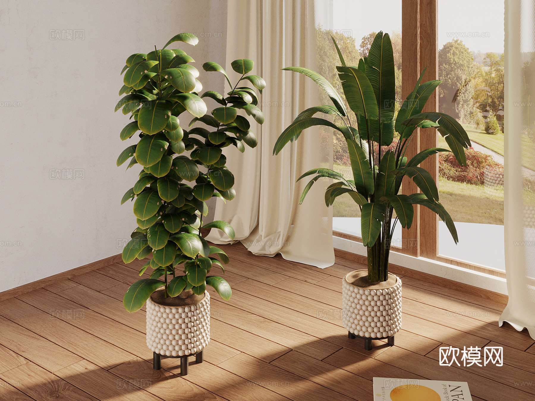 盆栽 现代植物盆栽3d模型
