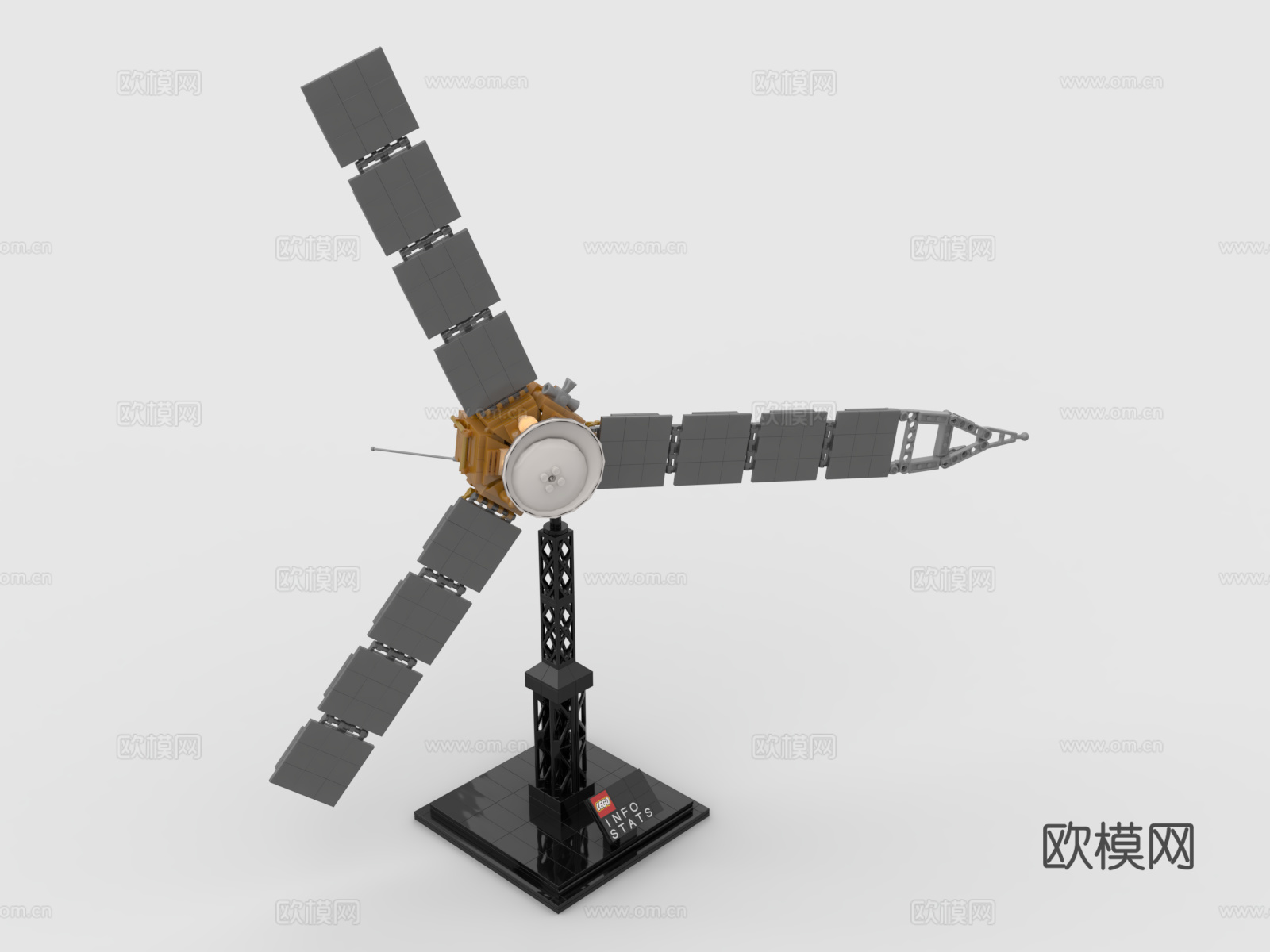 乐高 LEGO 玩具 积木 卫星 人造卫星3d模型