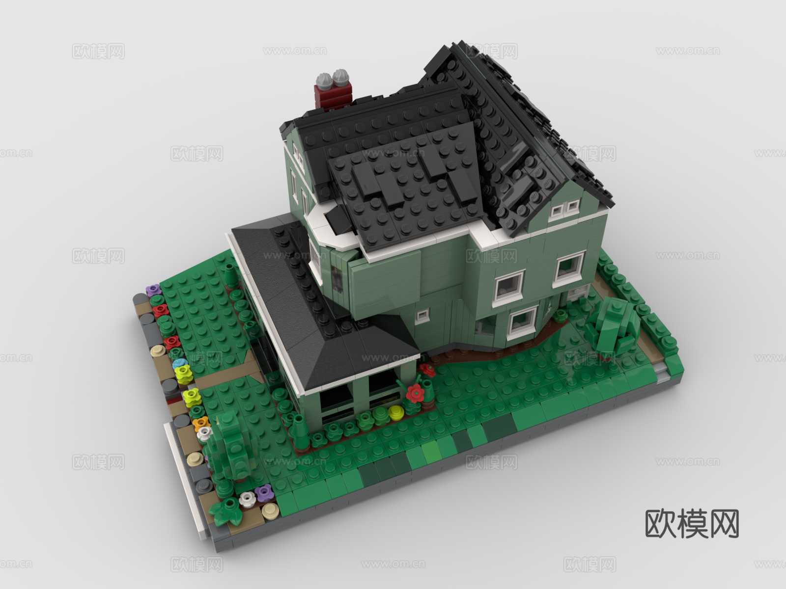 乐高 LEGO 玩具 积木 独栋别墅 建筑 房子 屋子3d模型