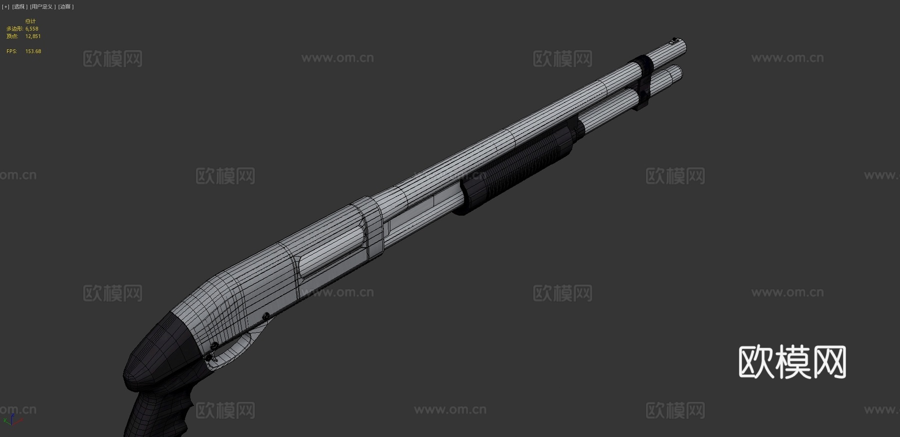 雷明顿870战术型3d模型