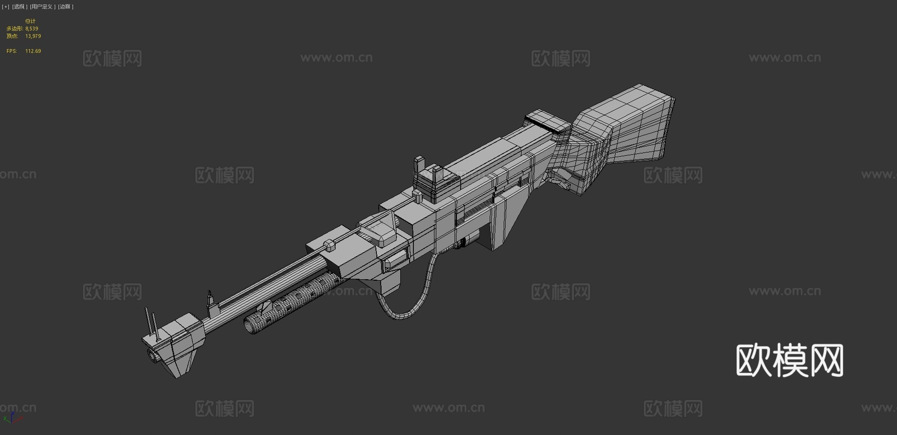 黄金枪3d模型