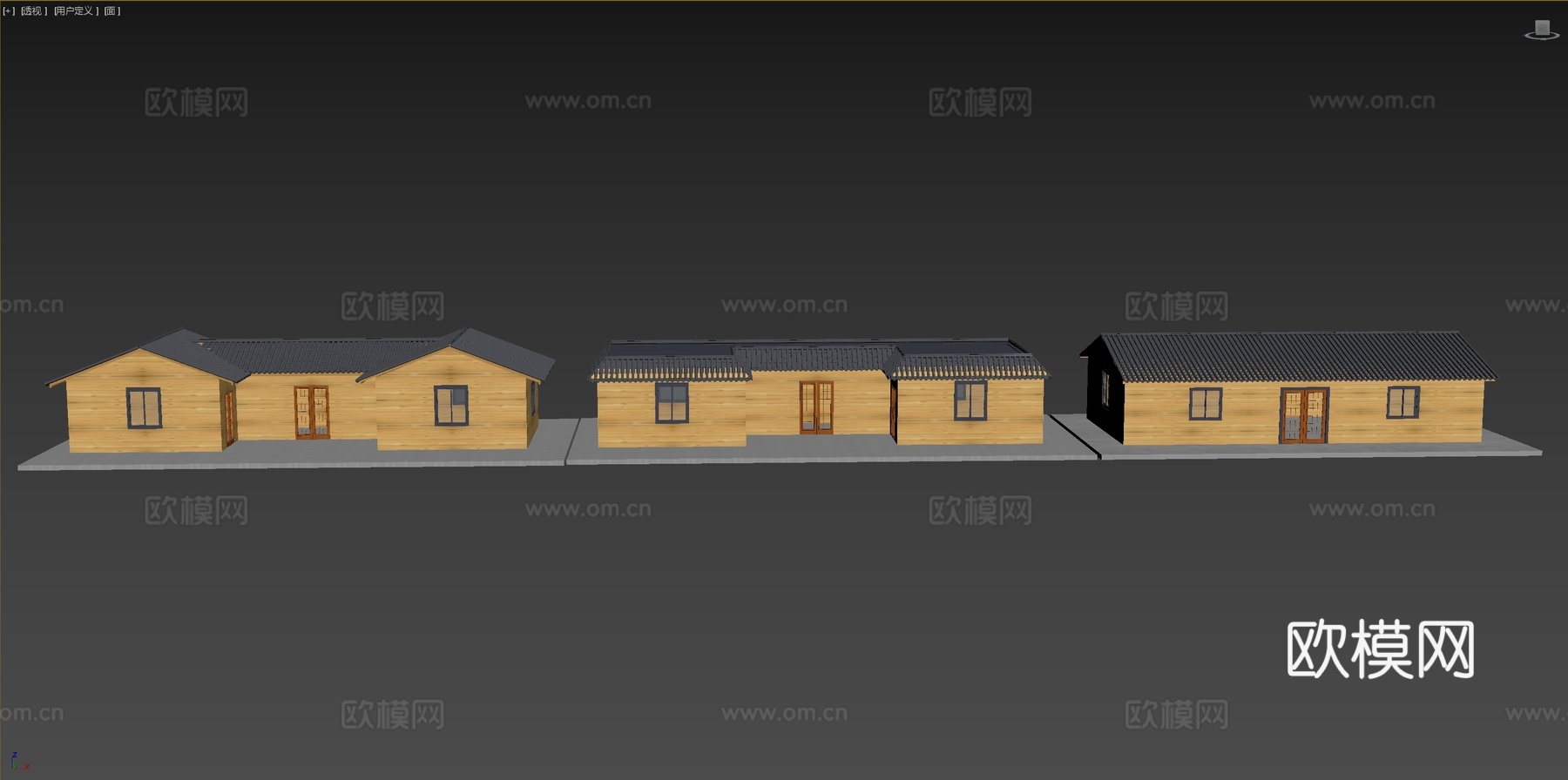 自建新中式建筑3d模型