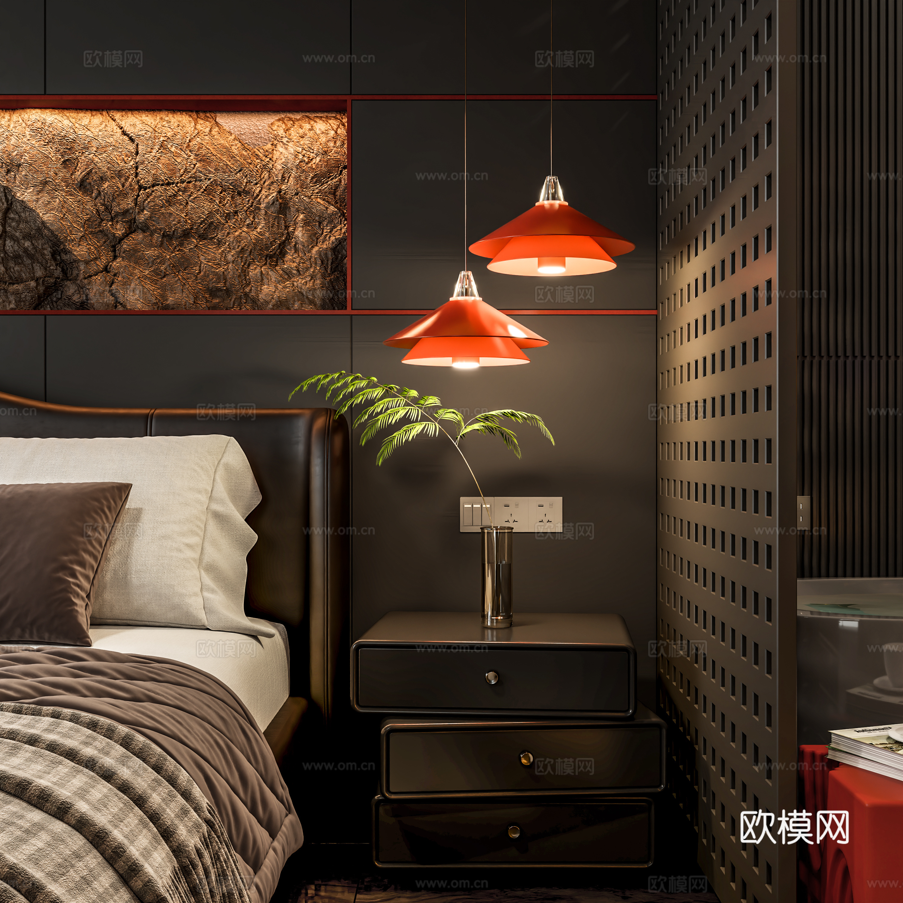 别墅主卧3d模型