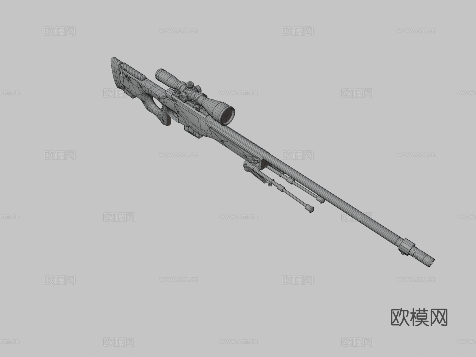 AWP-绿怪杀戮3d模型