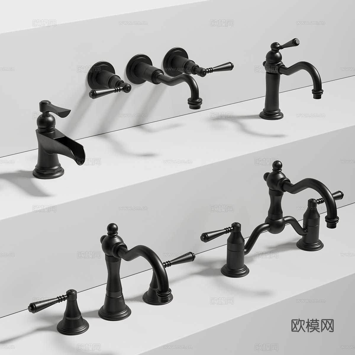 法式轻奢浴室水龙头3d模型