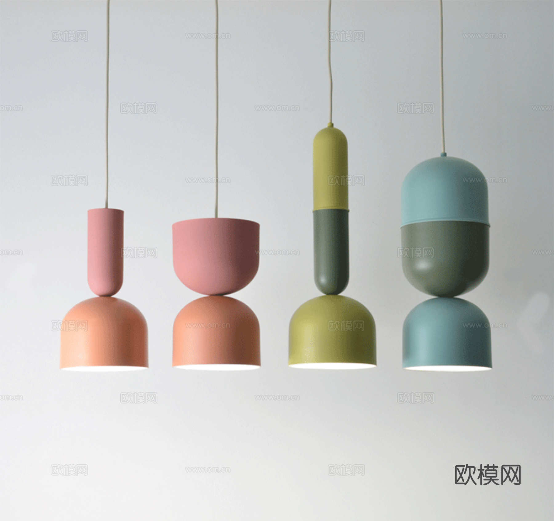 北欧现代简约餐厅吧台吊灯饭厅卧室床头装饰创意个性奶茶店吊灯su模型