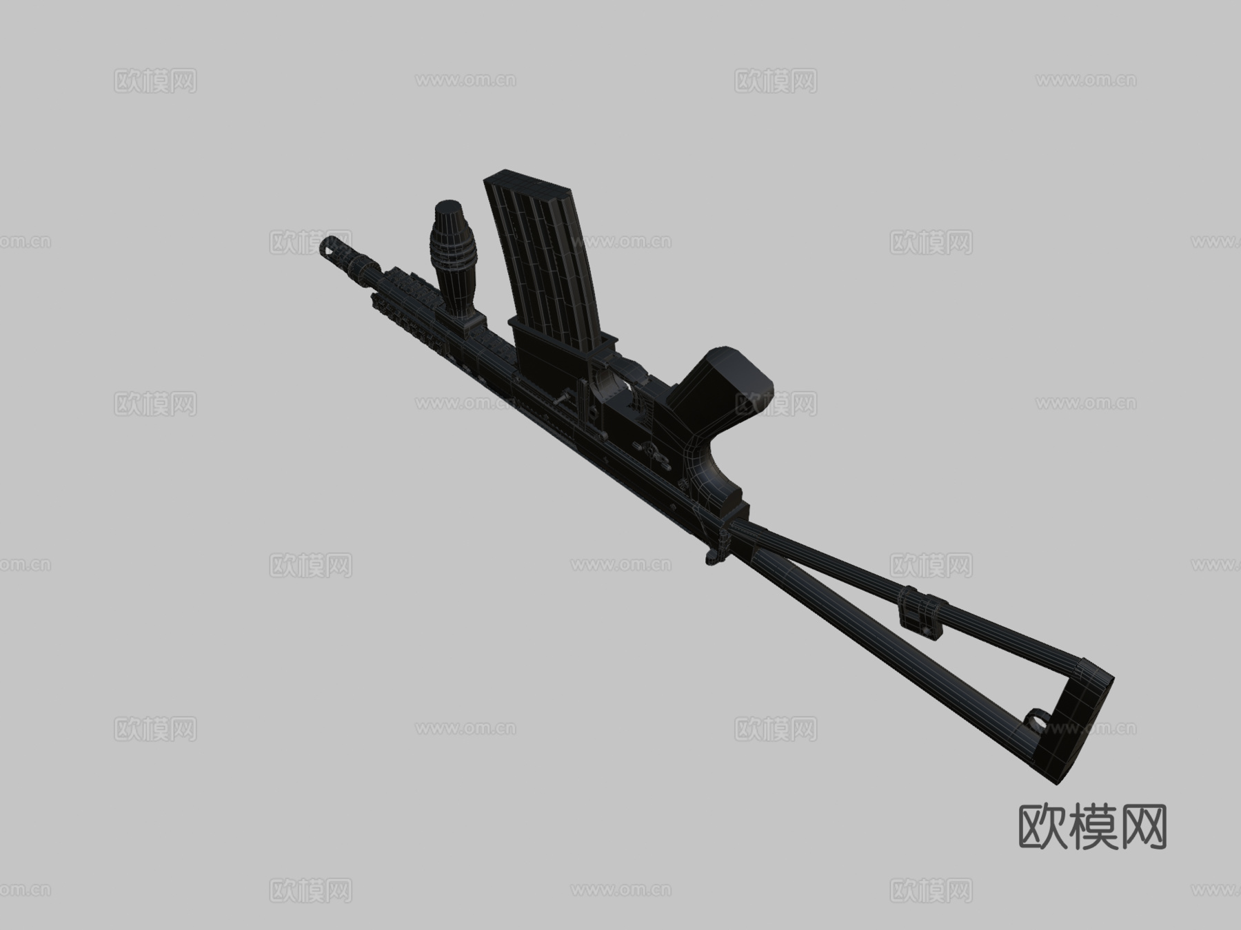 M4个人防卫武器3d模型