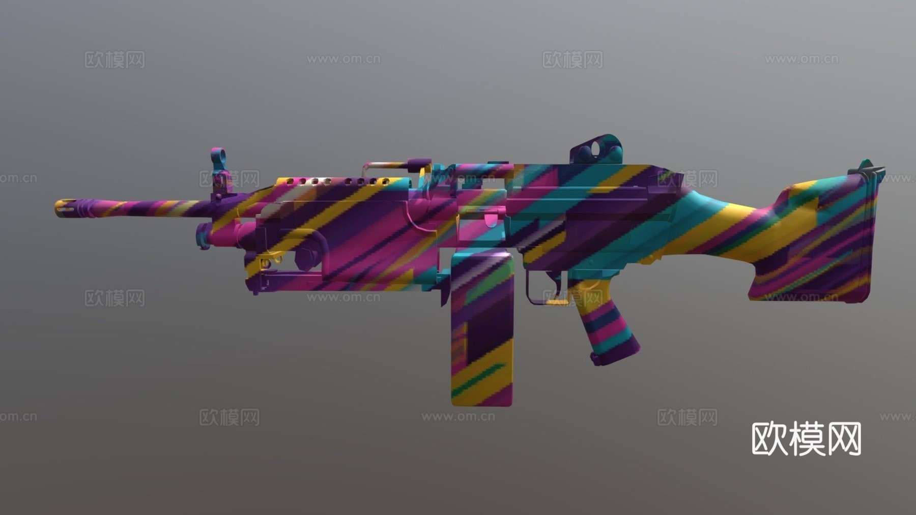 M249彩色版3d模型