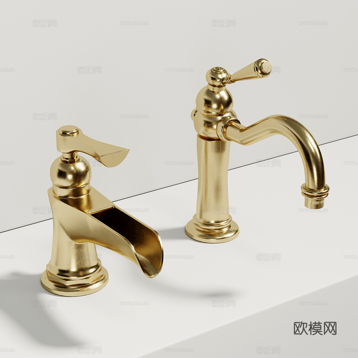 法式轻奢浴室水龙头3d模型