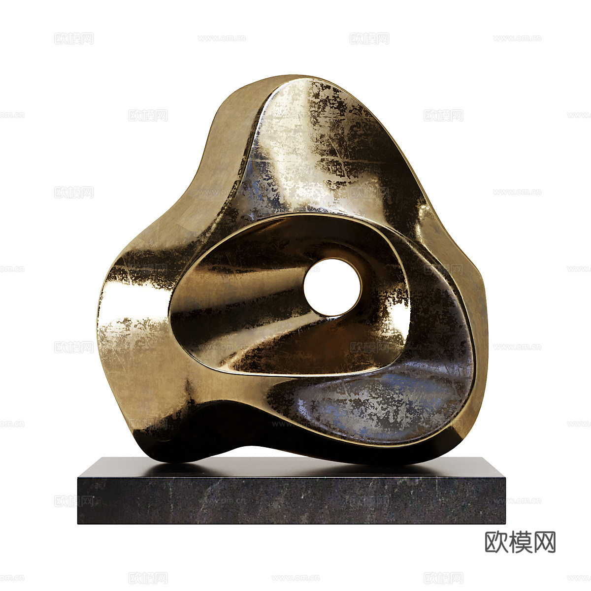 现代轻奢工艺品雕塑摆件3d模型
