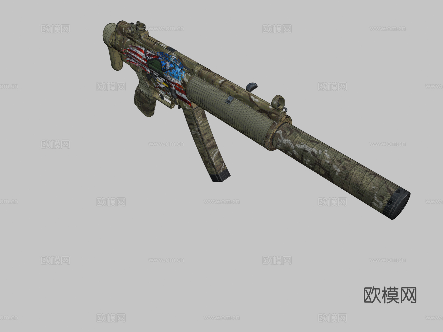 MP5-SD游骑兵3d模型