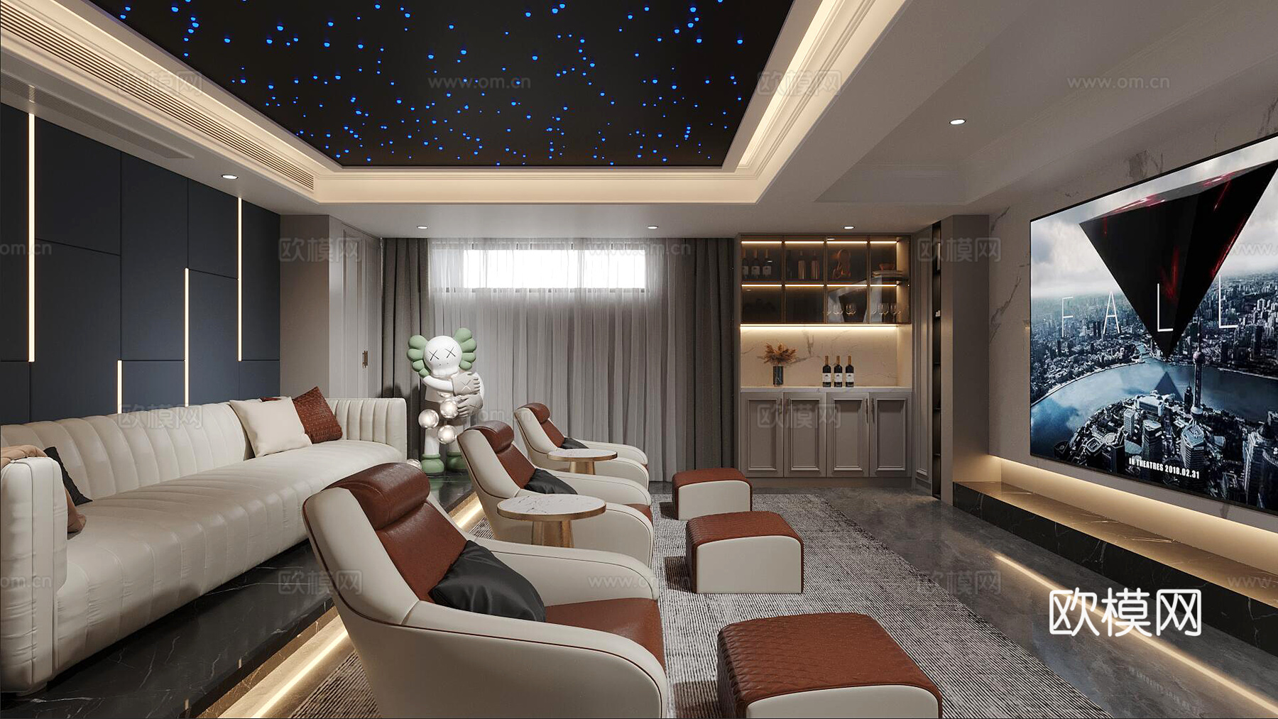 影音室3d模型下载