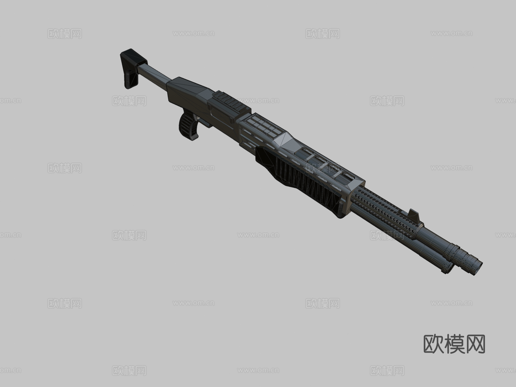 SPAS-34霰弹枪(虚构)3d模型