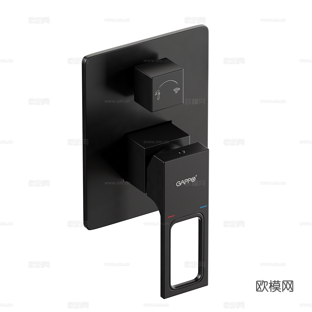 现代极简淋浴花洒 水龙头3d模型