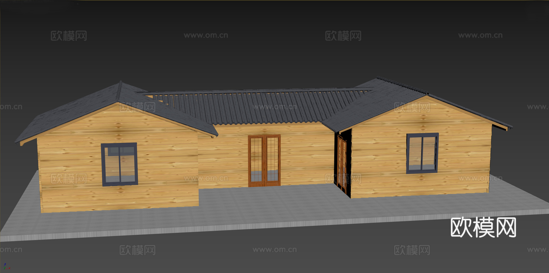 自建新中式建筑3d模型