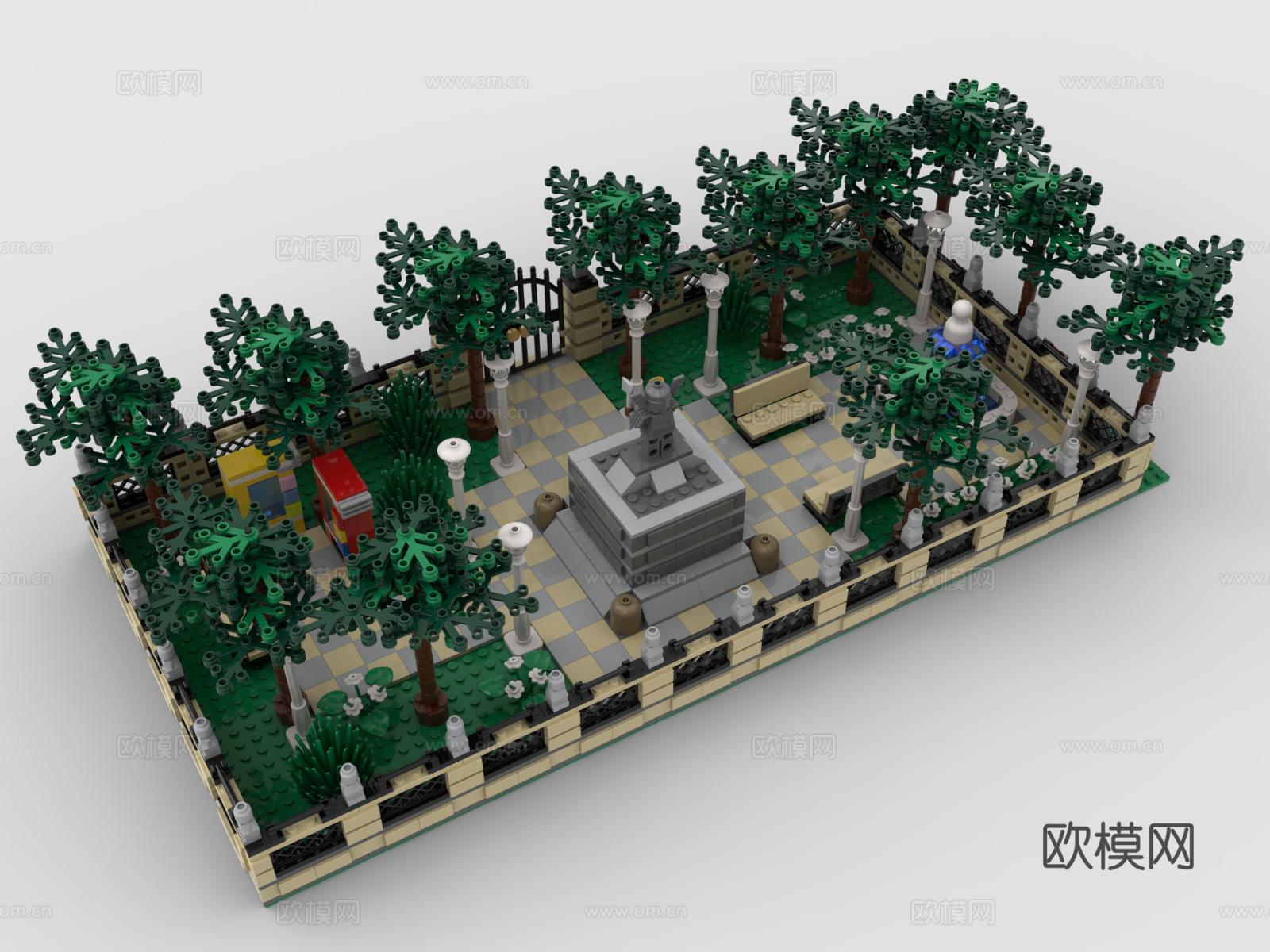 乐高 LEGO 玩具 积木 公园 花园3d模型