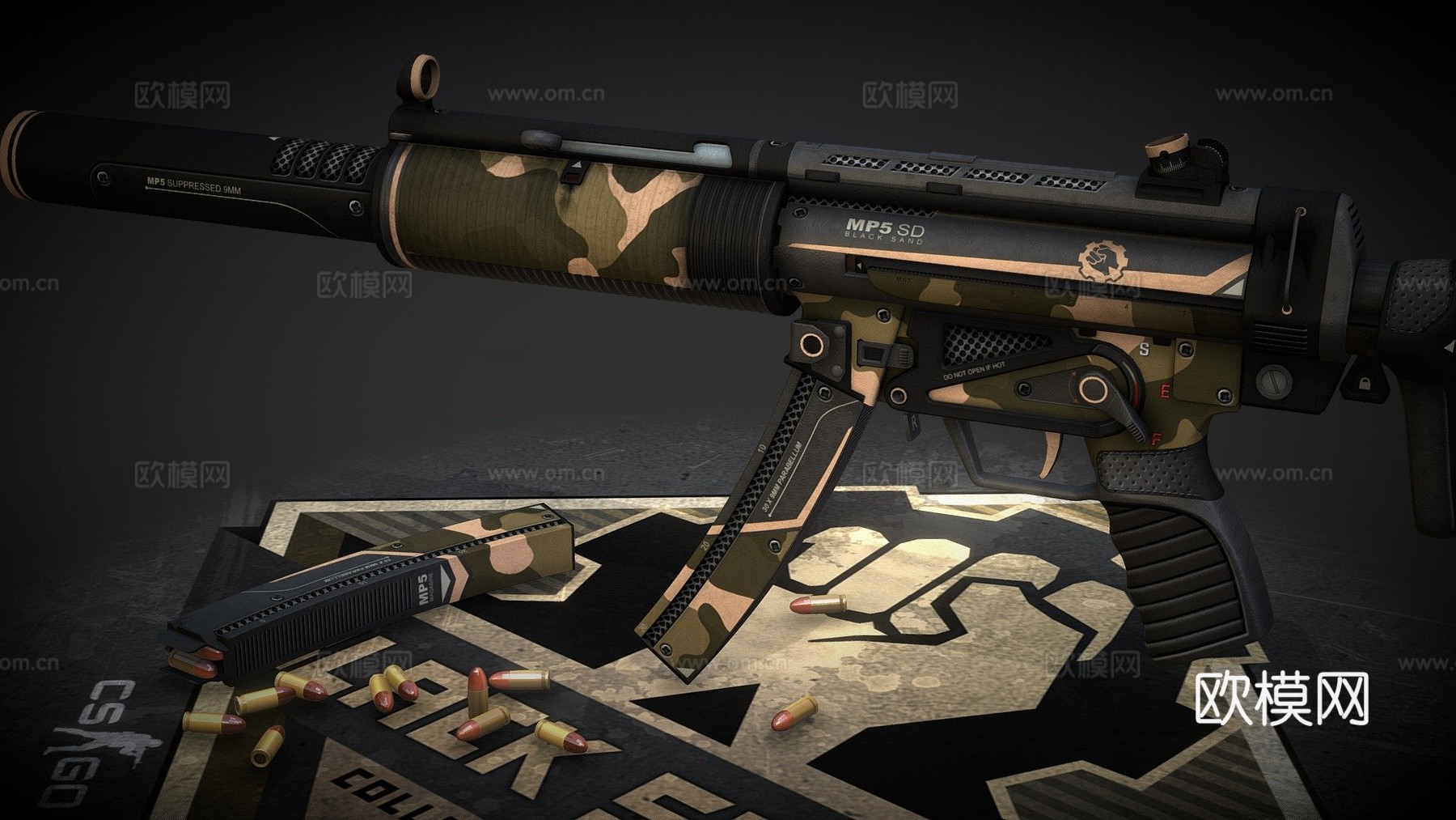 MP5-SD黑沙3d模型