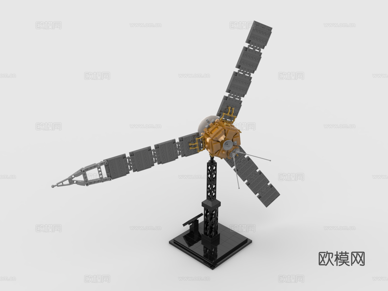 乐高 LEGO 玩具 积木 卫星 人造卫星3d模型