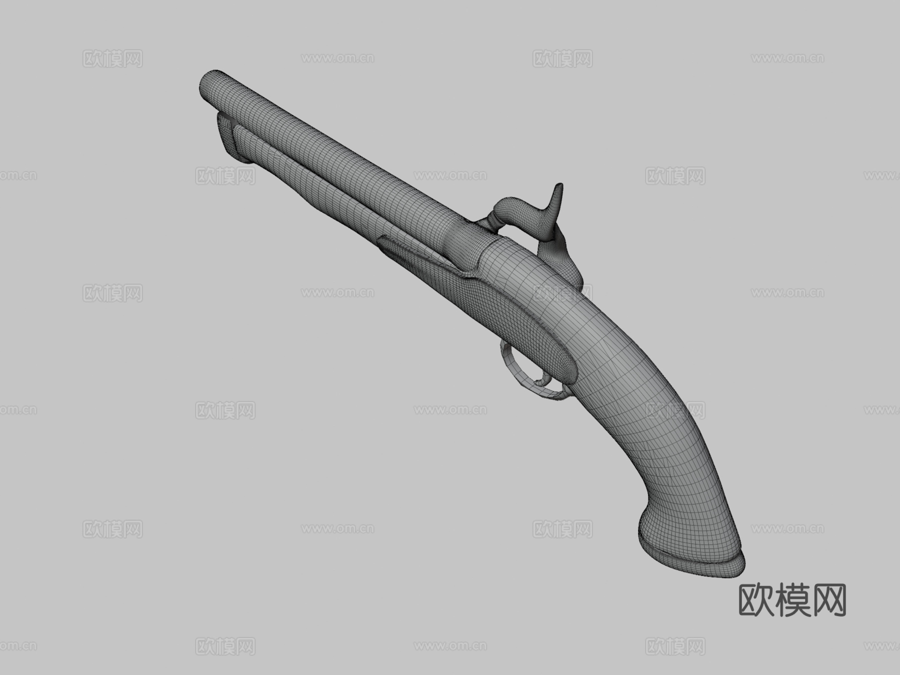 古董手枪3d模型