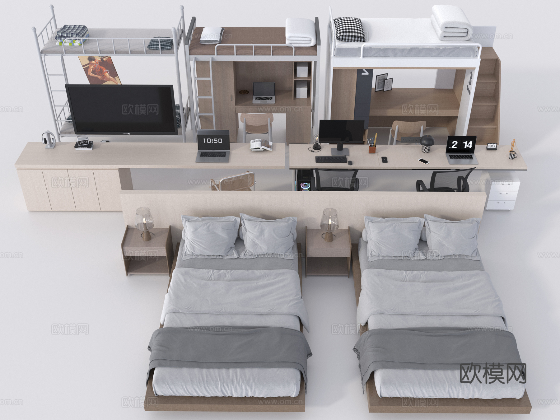 员工宿舍3d模型