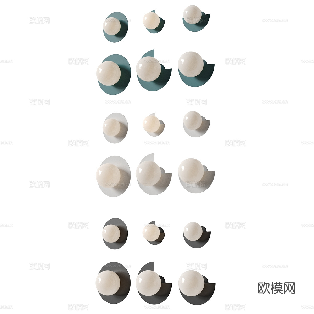 现代极简装饰壁灯3d模型