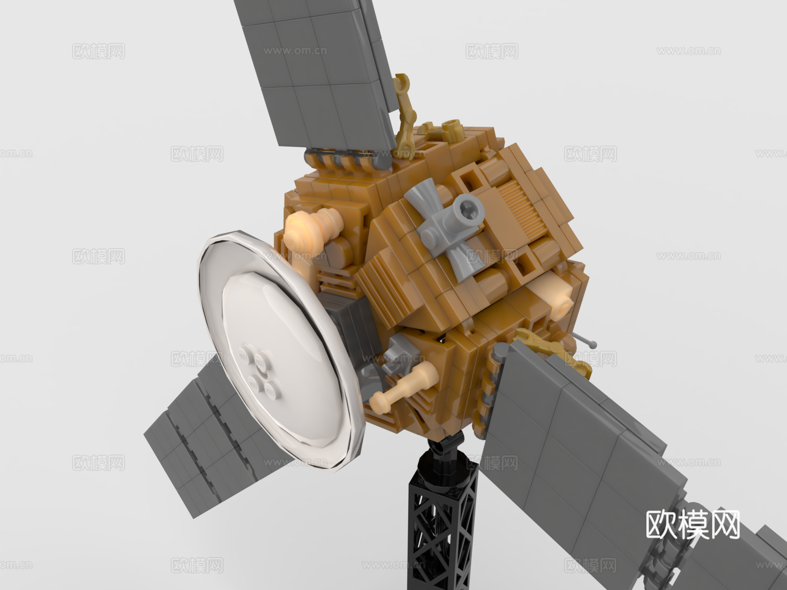 乐高 LEGO 玩具 积木 卫星 人造卫星3d模型