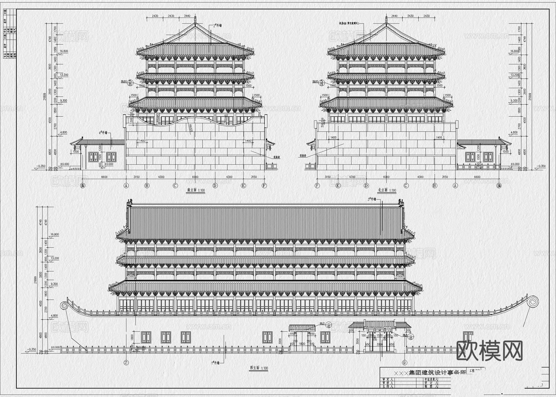 仿古建筑 古建筑 阁楼建筑 寺庙建筑 徽派建筑 中式建筑cad施工图