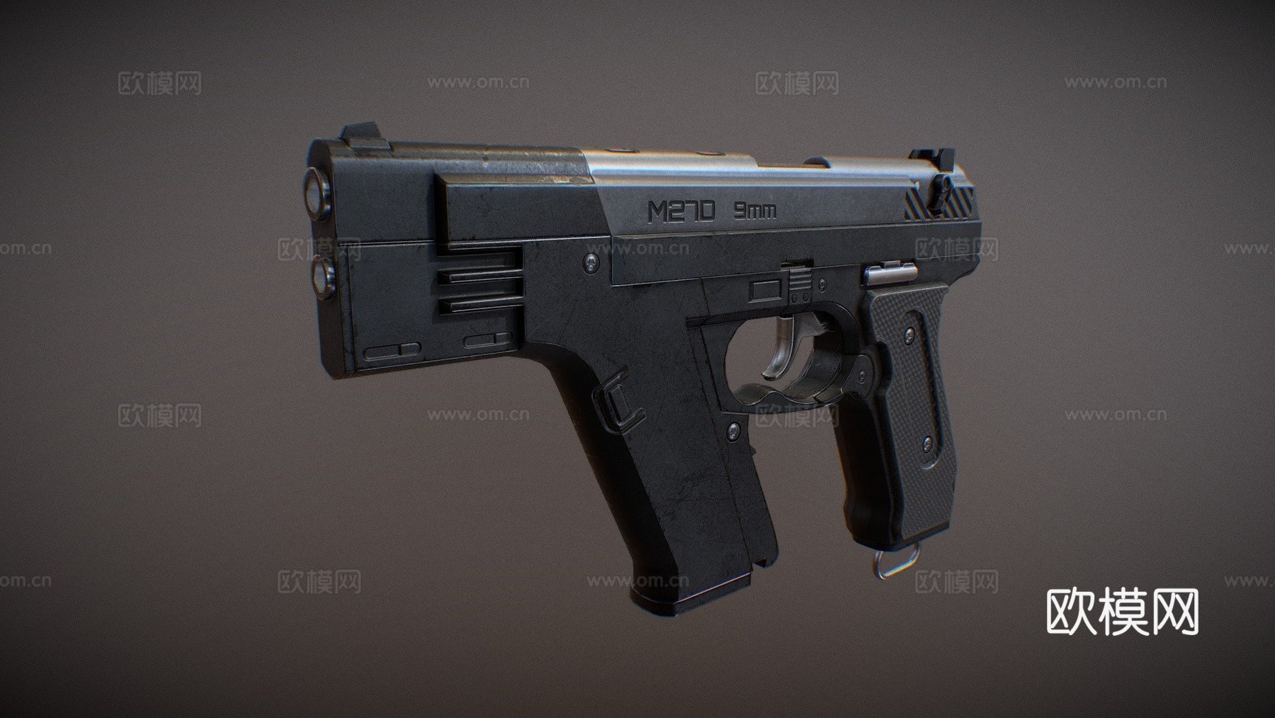 M27D自动手枪3d模型