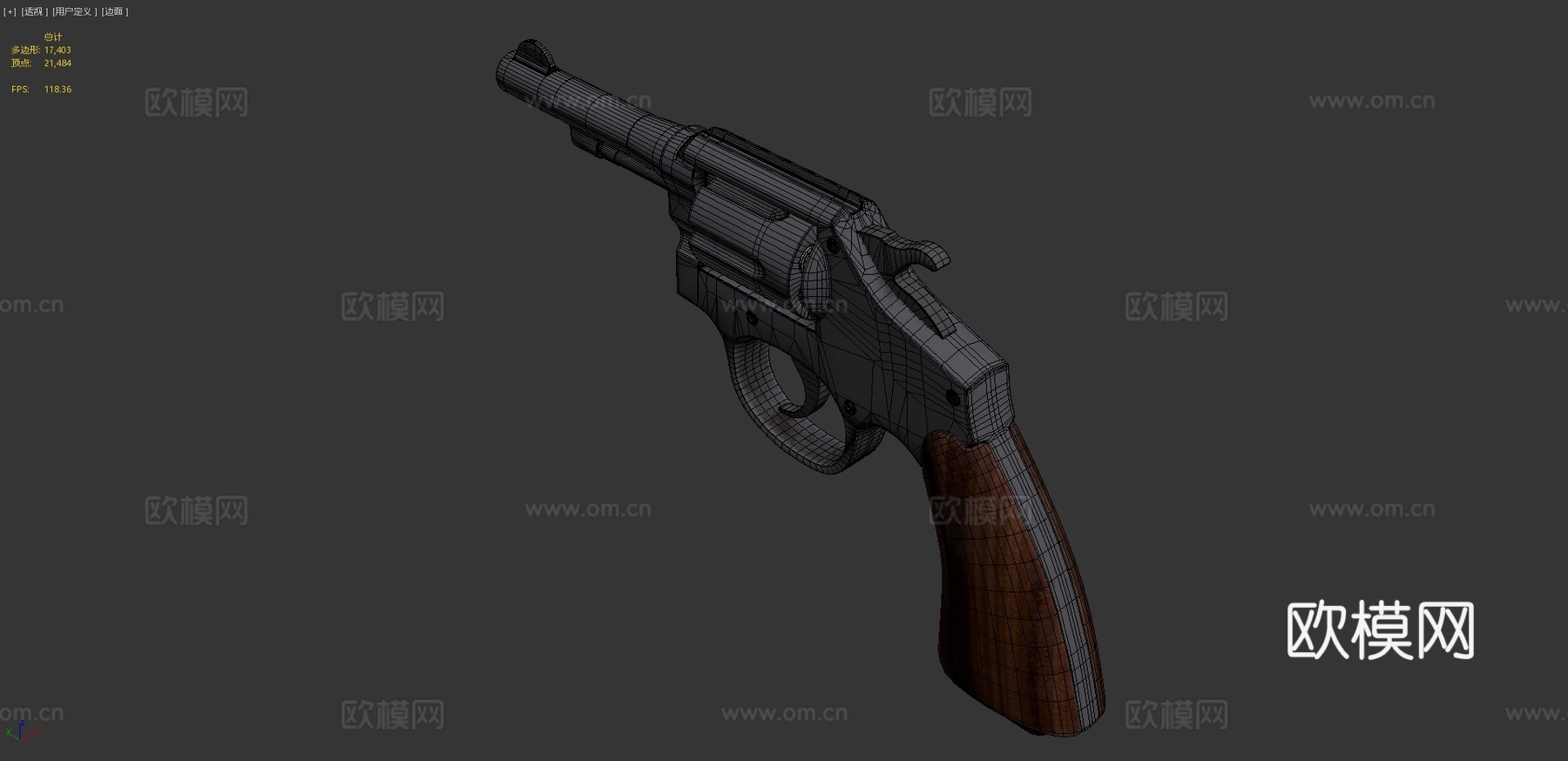 史密斯威森10型左轮3d模型
