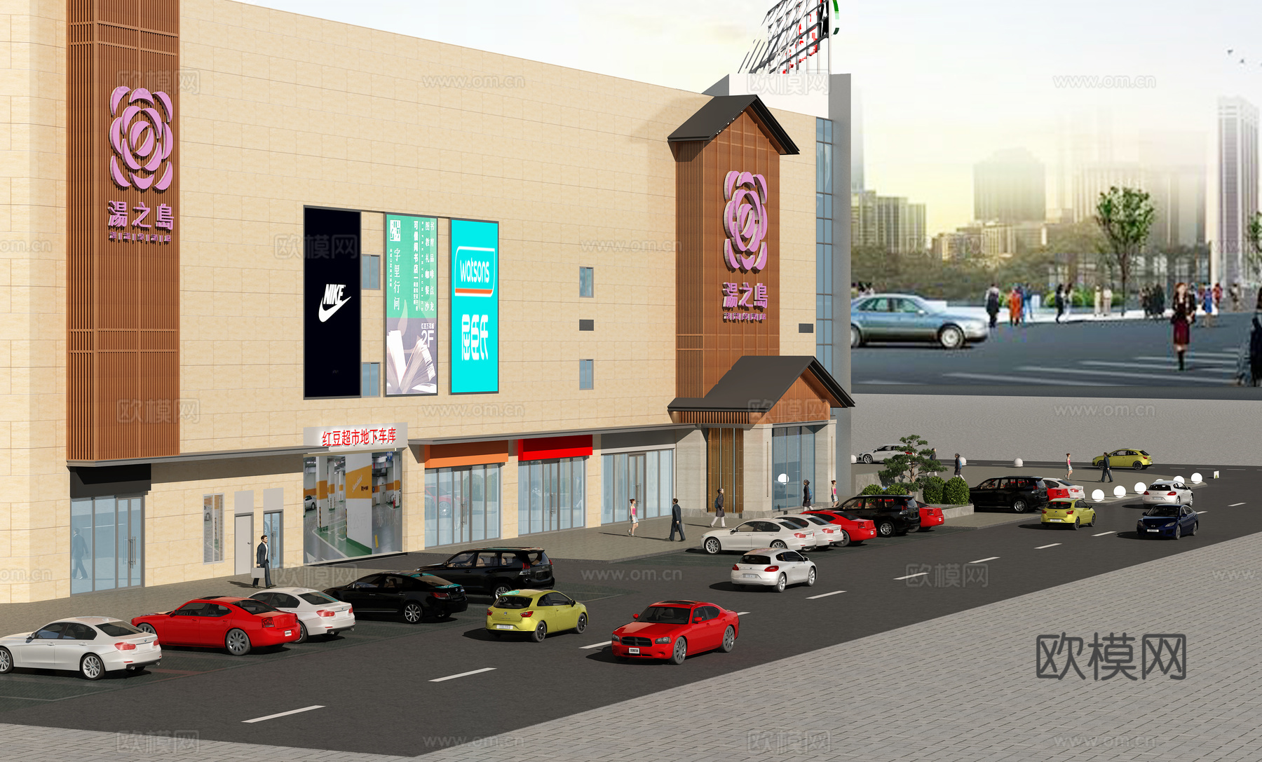 现代户外场景建筑3d模型
