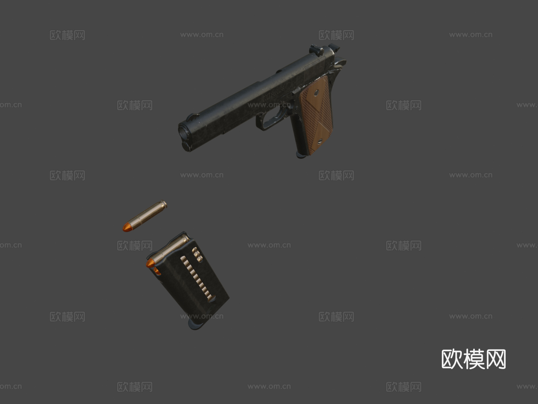 柯尔特M19113d模型