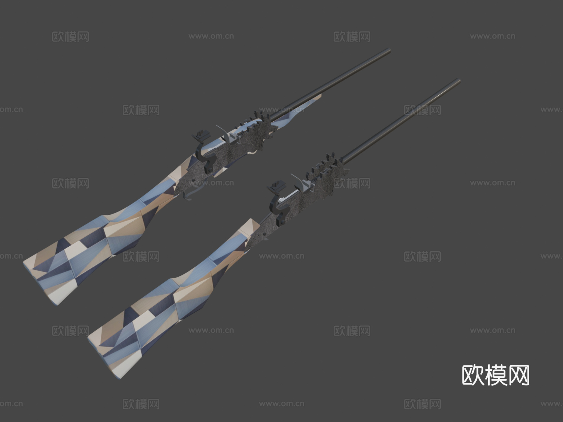 随机燧发枪3d模型