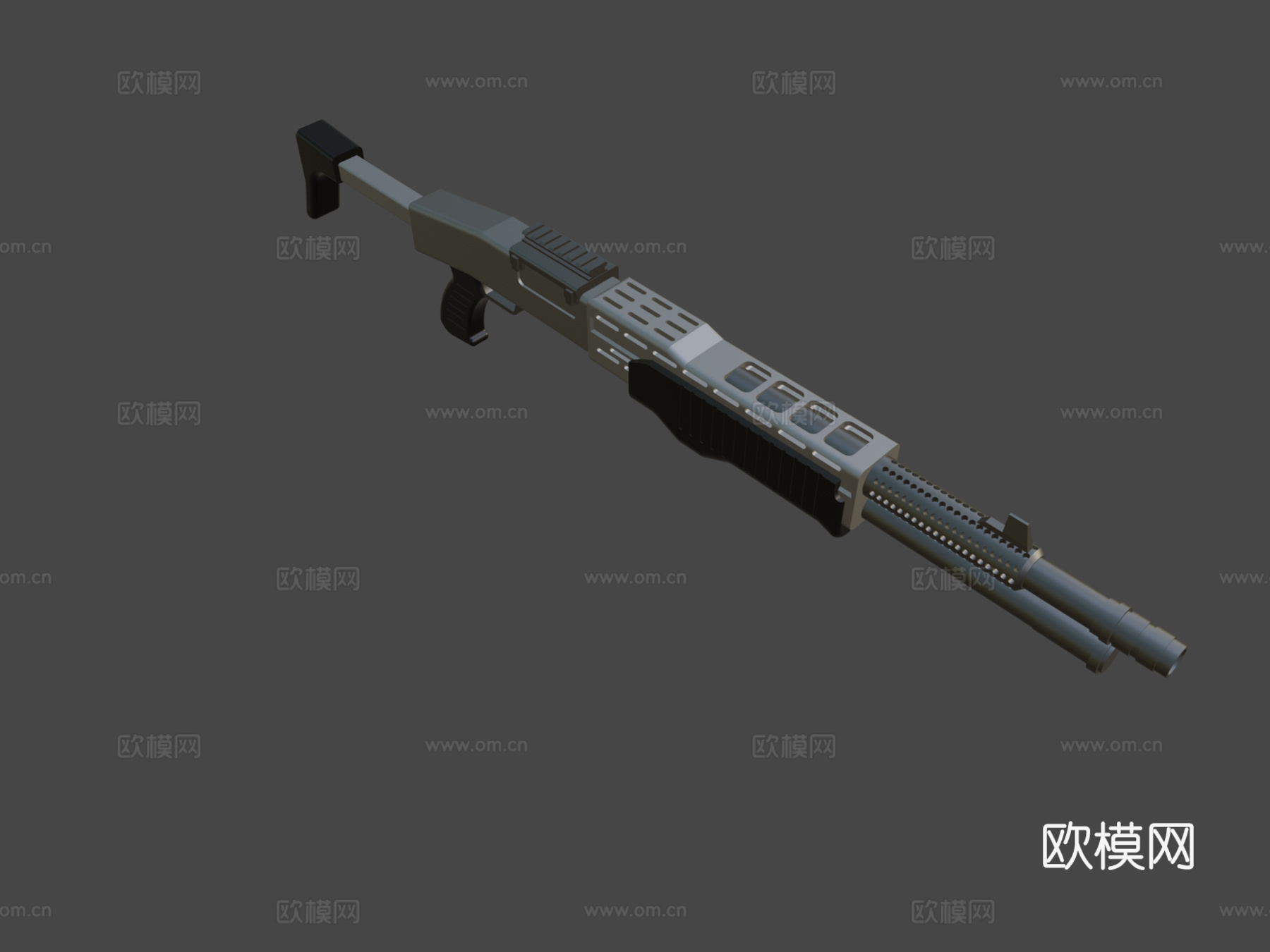 SPAS-34霰弹枪(虚构)3d模型
