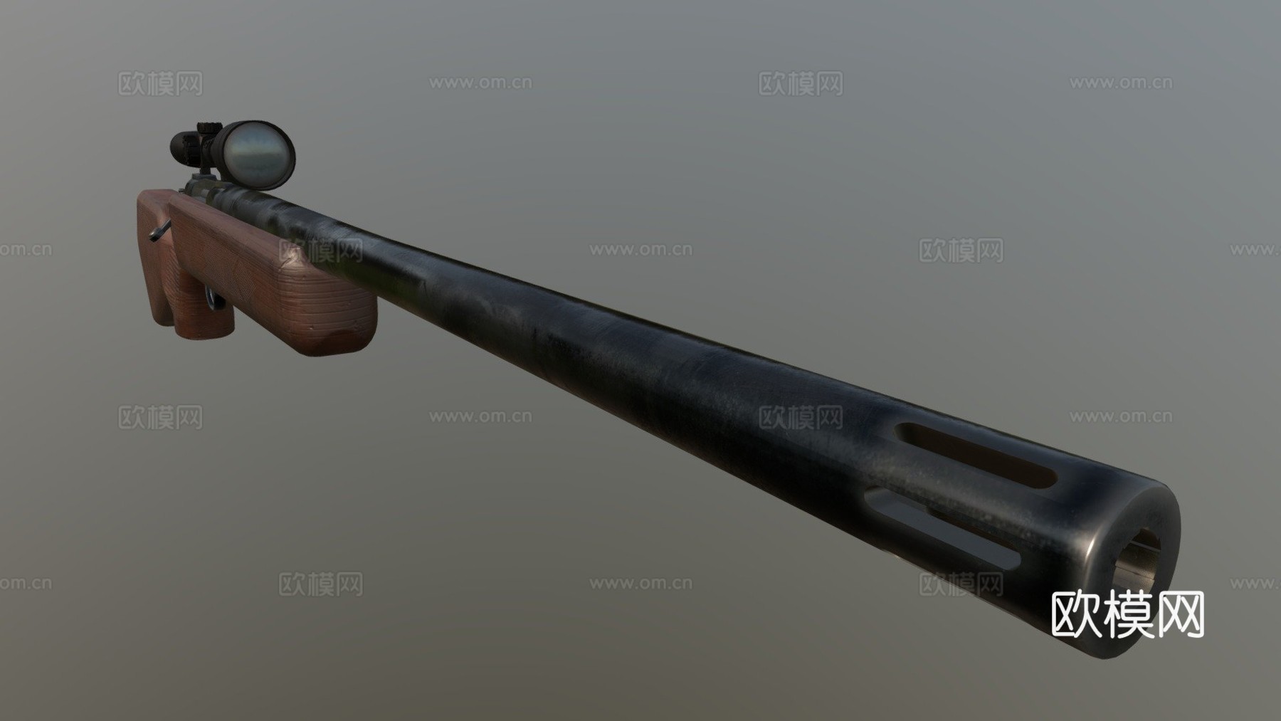 老式栓动步枪3d模型