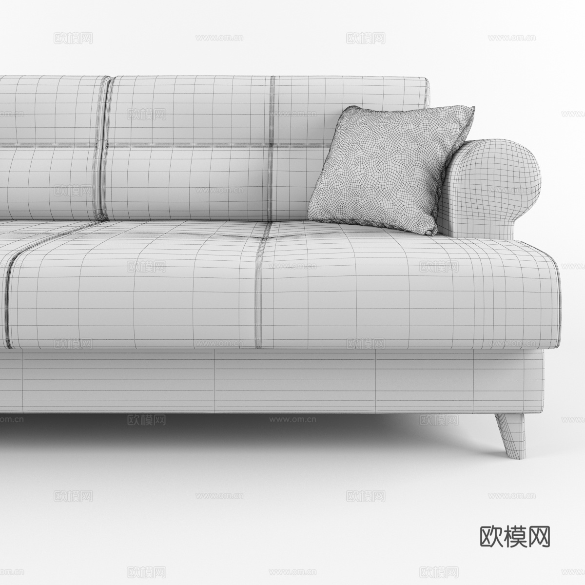 三人沙发 沙发 布艺沙发3d模型