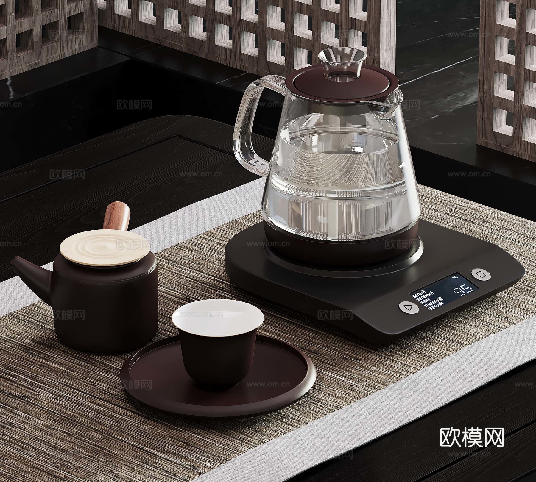 电热水壶 水壶 茶壶 电水壶 电器su模型