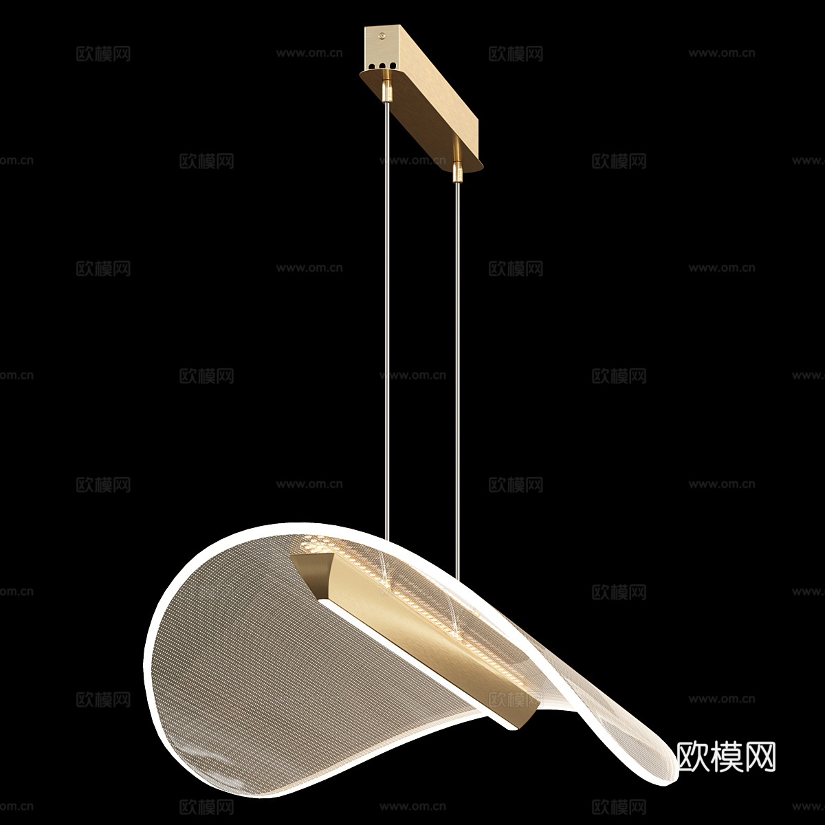 现代轻奢装饰吊灯3d模型