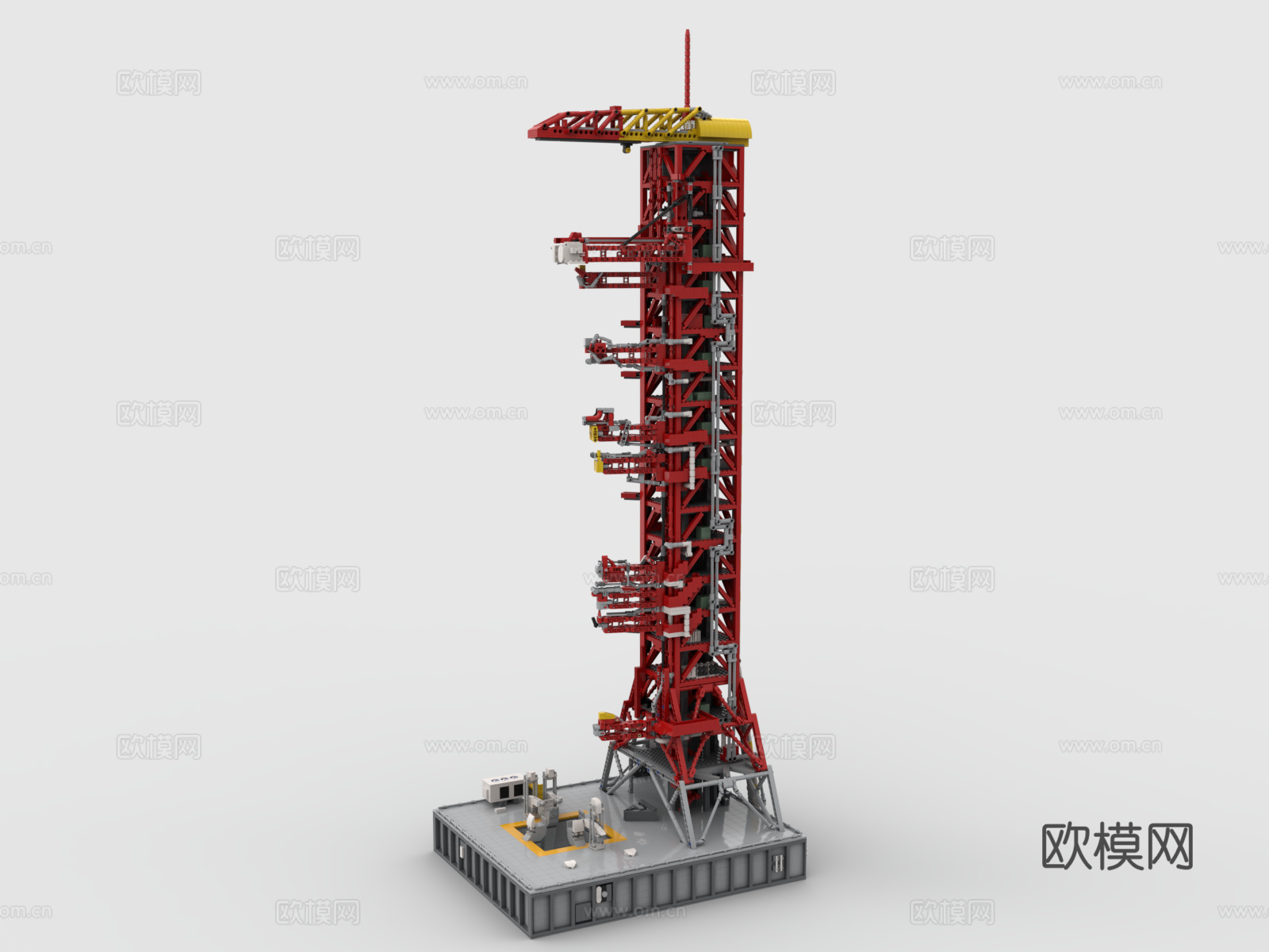 乐高 LEGO 玩具 积木 火箭基地 火箭发射塔 火箭发射基3d模型