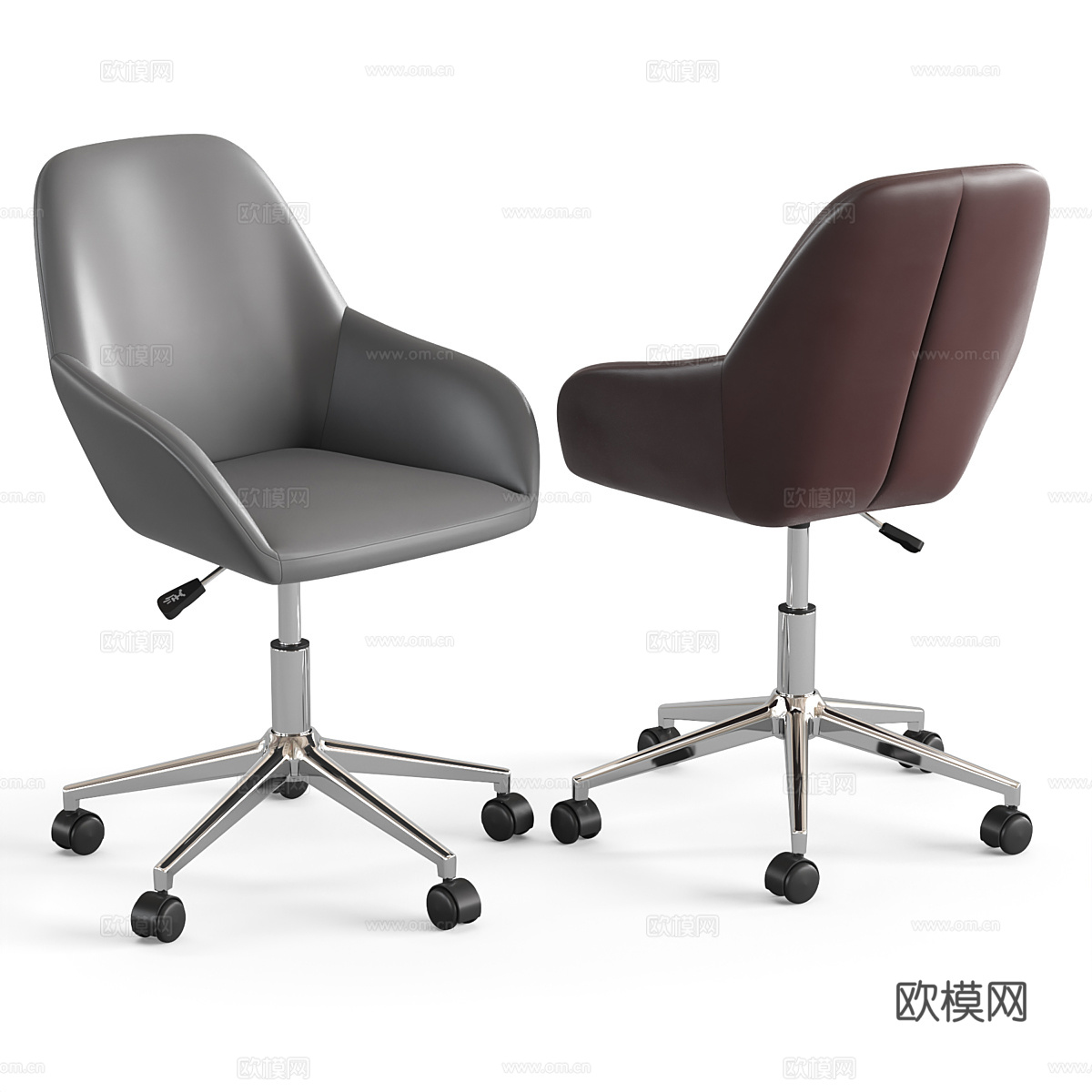 现代意式办公椅3d模型