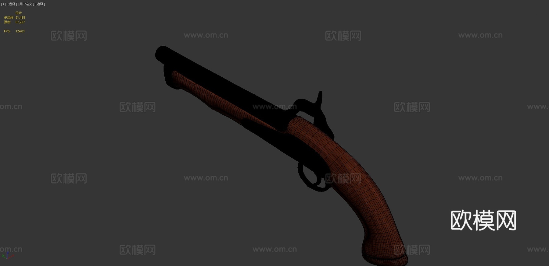 古董手枪3d模型