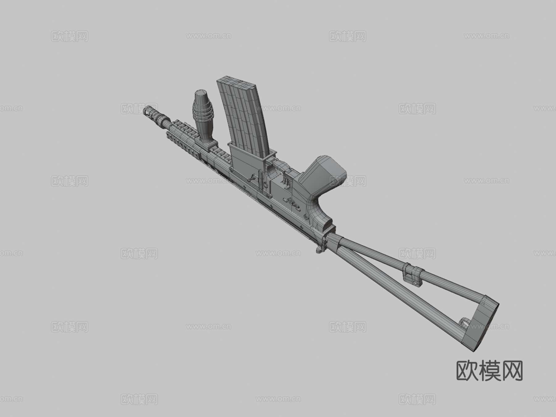 M4个人防卫武器3d模型